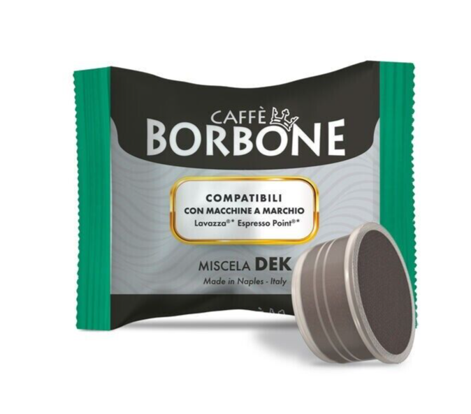 100 CAPSULE CAFFE' BORBONE MISCELA DEK COMPATIBILE ESPRESSO POINT VERDE