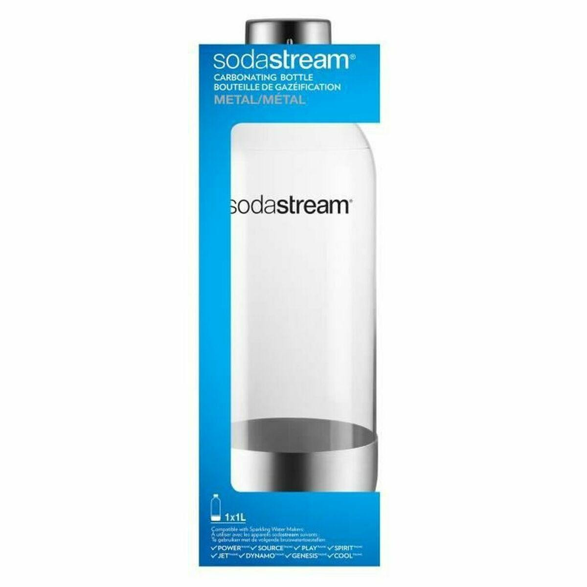â€¢ Passend fÃ¼r: SodaStream â€¢ 1 Liter PET Flasche mit Edelstahl Boden und Dec