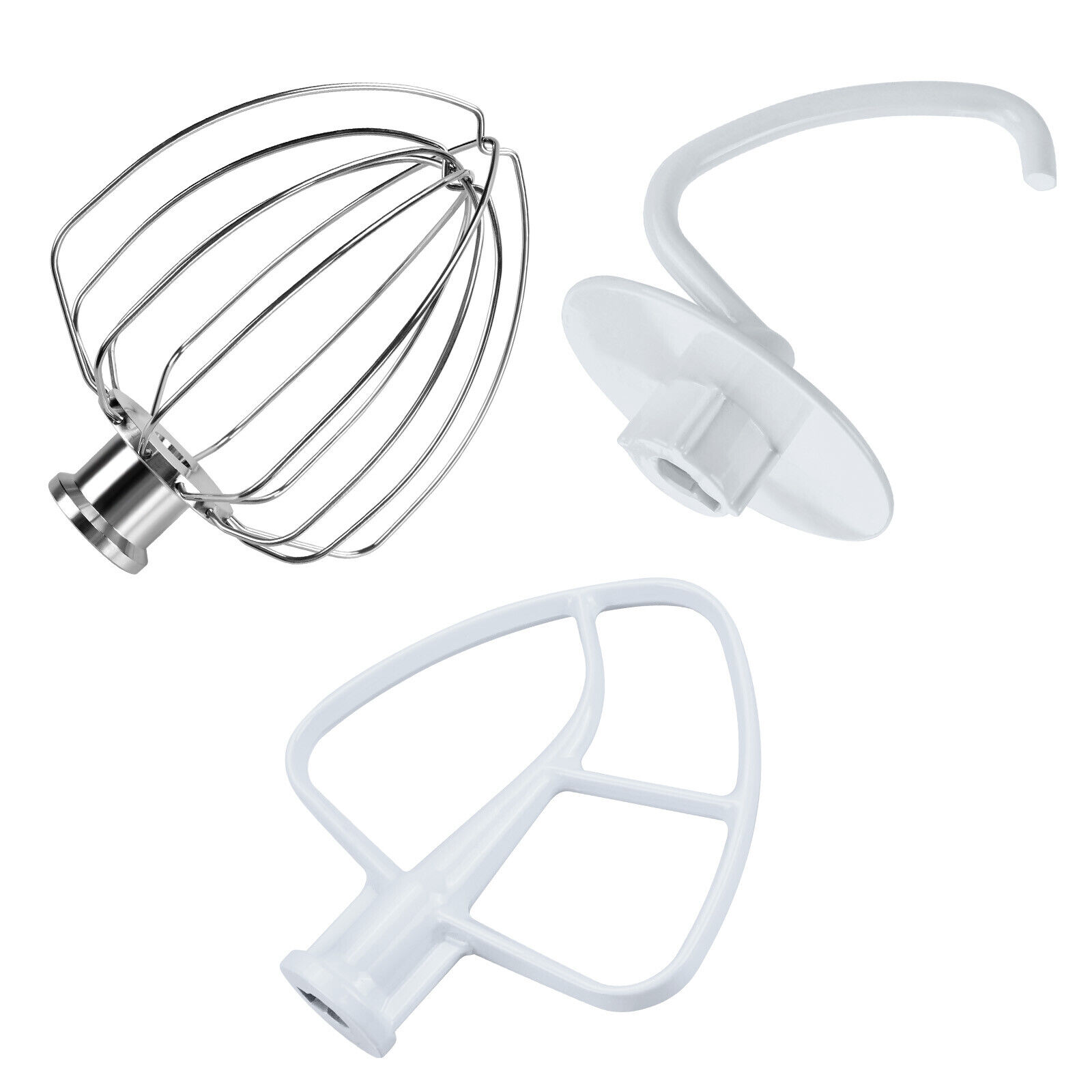 Kit Alluminio 3 Pezzi KitchenAid - Frusta, Batteur, Gancio -Solo Lavaggio a Mano