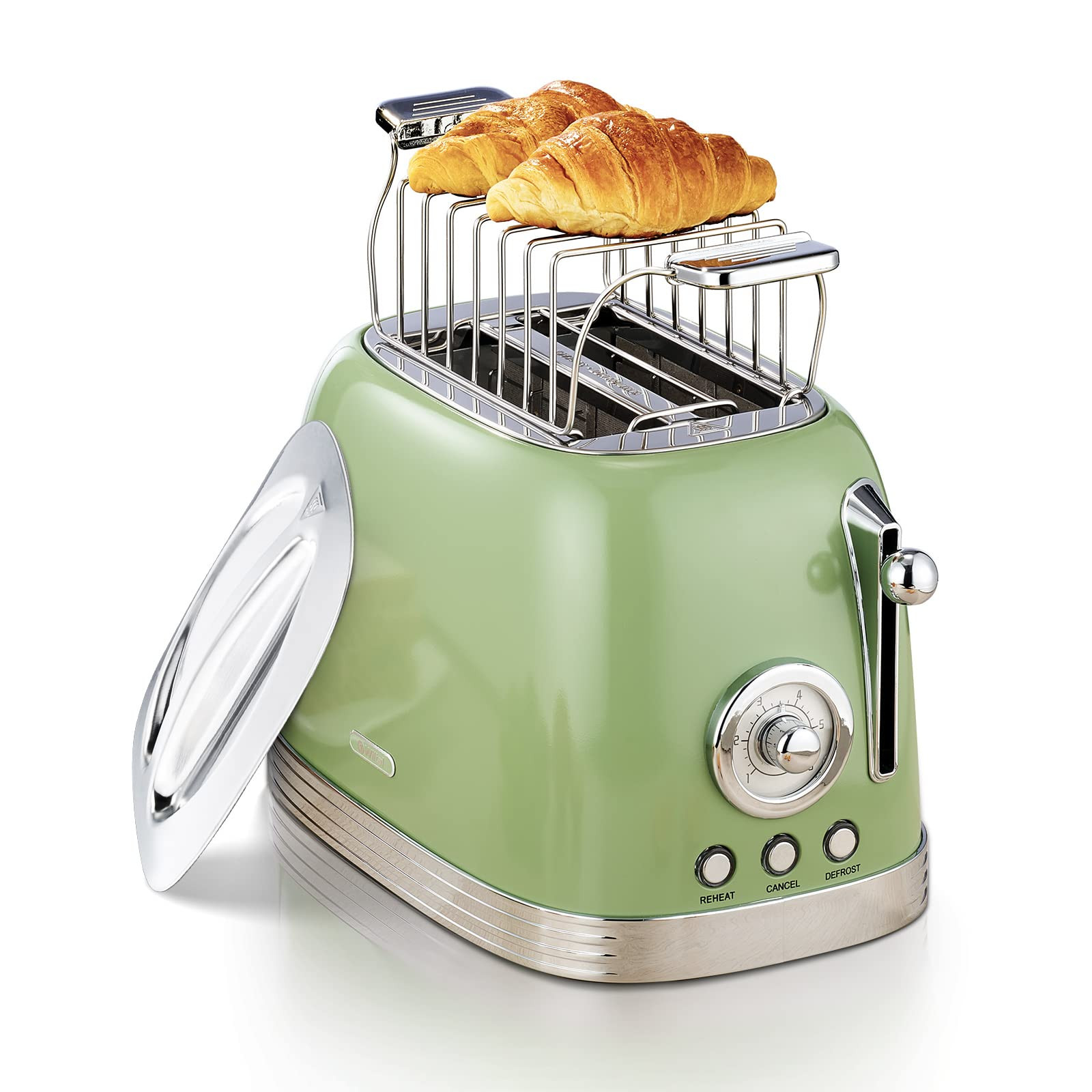 Wiltal Tostapane 2 fette, tostapane retrò, tostapane con panino, (A0t)