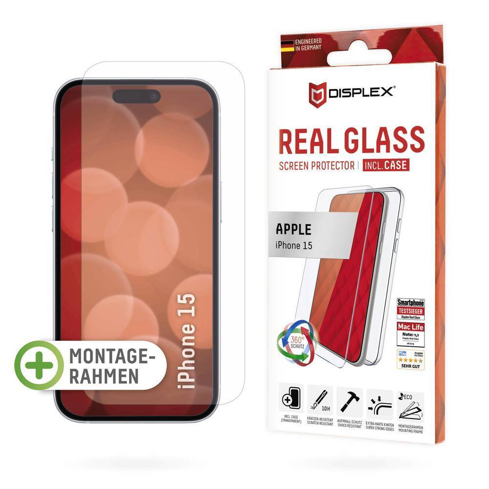 DISPLEX 01846 Vetro di protezione per display iPhone 15 1 pz.