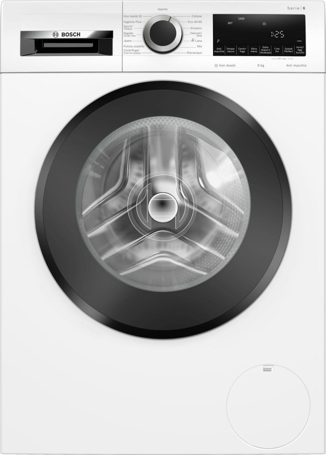Lavatrice 9 Kg Classe A 59 cm 1200 giri ActiveWater Plus Bianco WGG142Z9IT Bosch