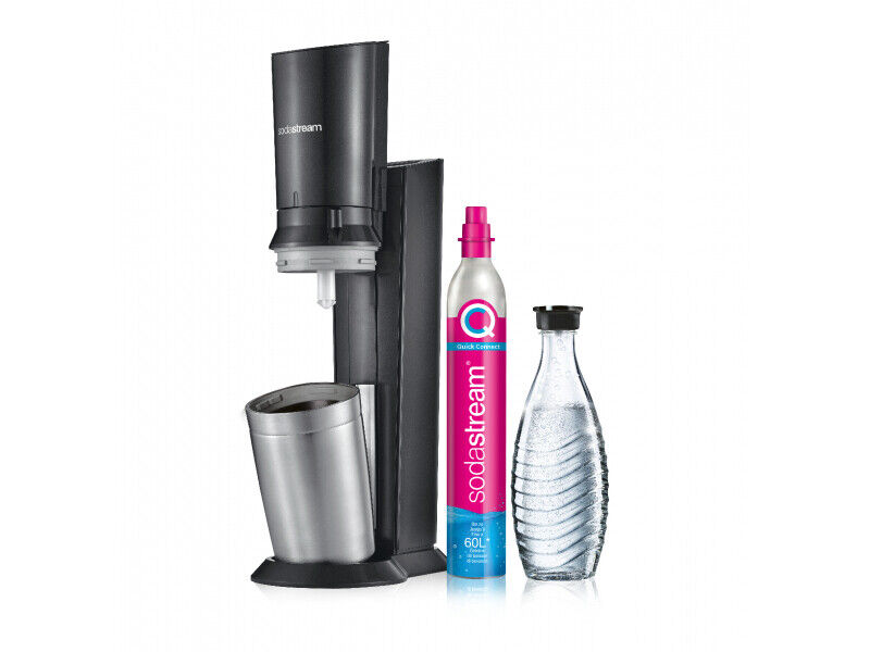 SodaStream Soda Maker Crystal 3 0 QC nero incl. 1 bottiglia di vetro (1016411410