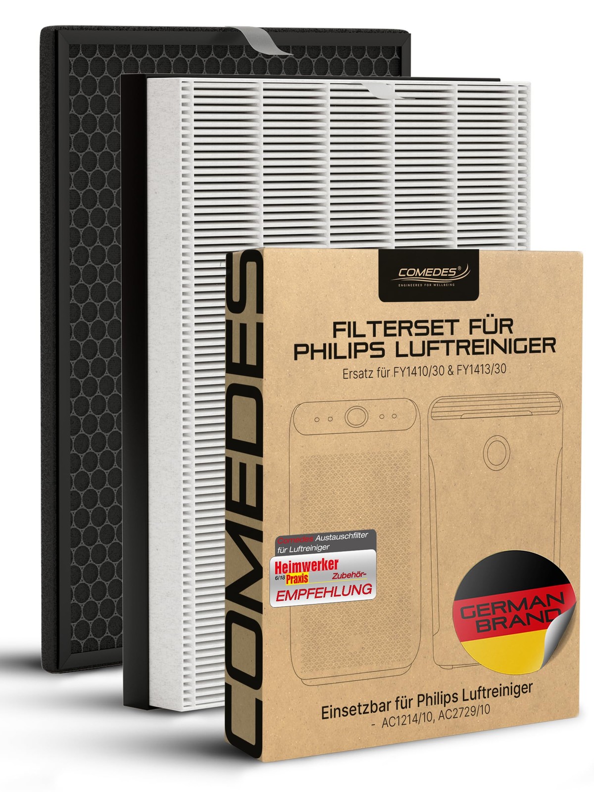 Comedes Set di filtri di ricambio per Philips AC1215/10 e AC2729/10 (J1Y)