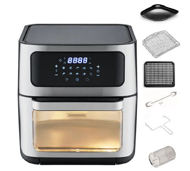 Zephir Friggitrice ad Aria 12 Litri 1800 Watt Timer e Termostato Inox ZHC121N