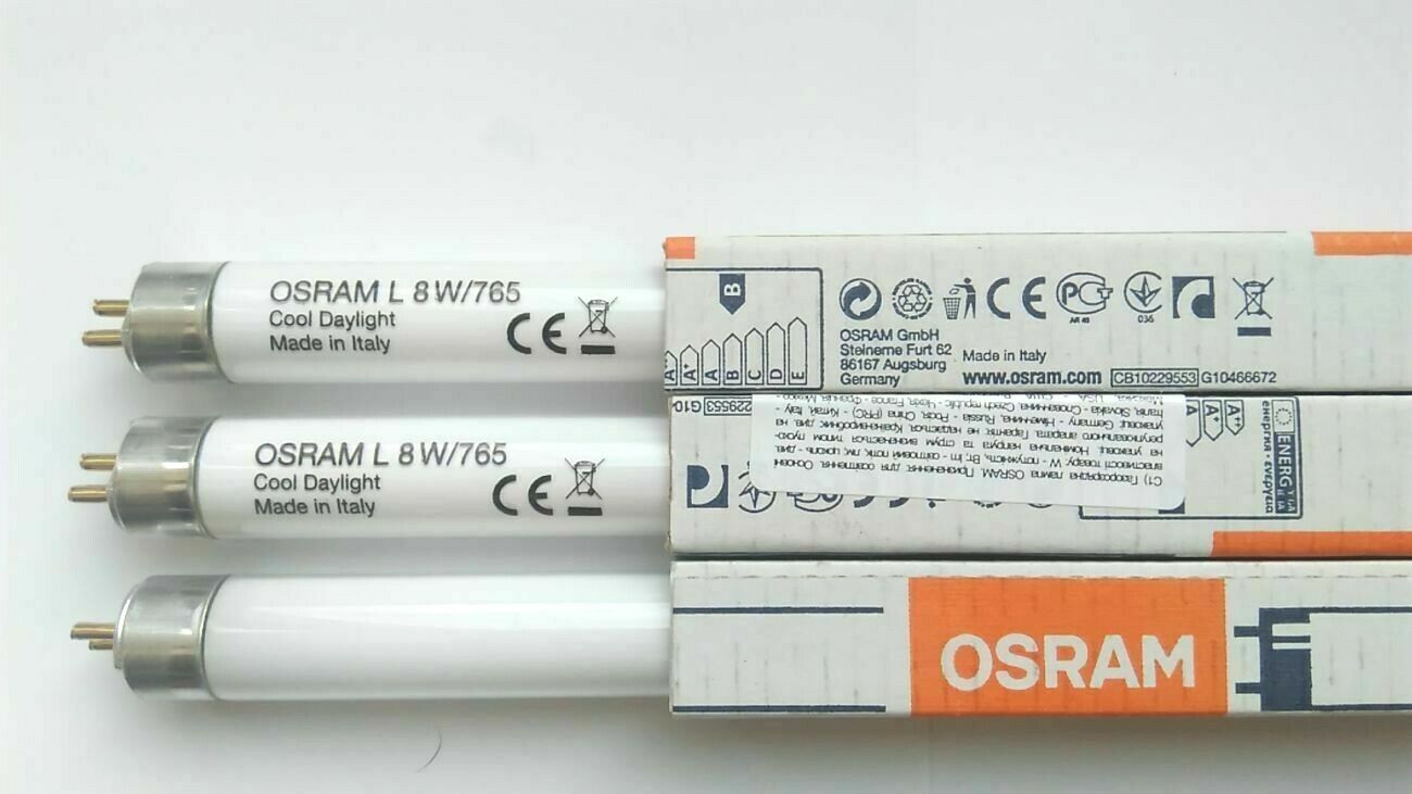 NEON OSRAM BASIC L 8W/765/10/865 G5 T5 LUCE BIANCHISSIMA=PHILIPS 8W/54
