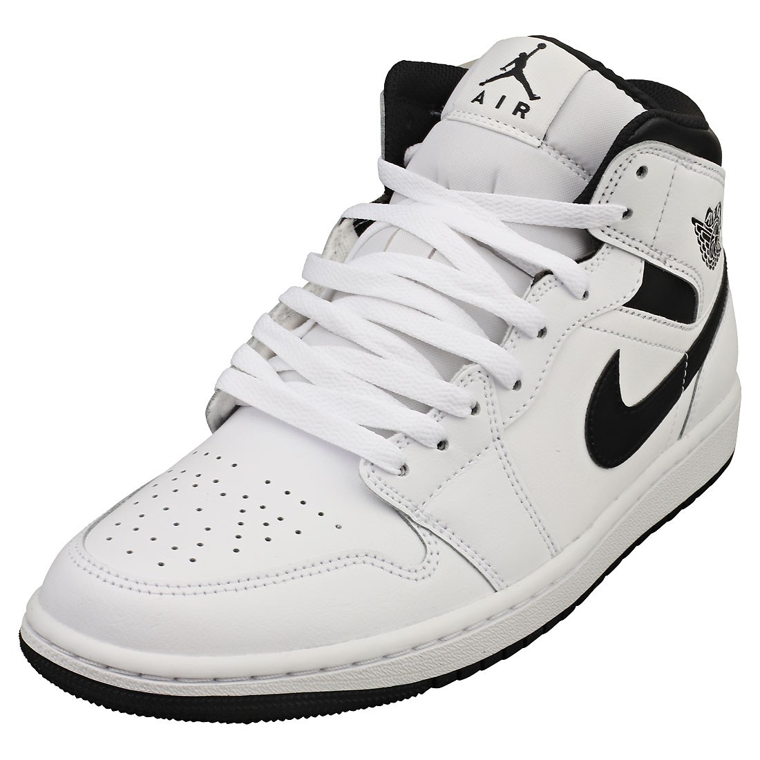 Nike Air Jordan 1 Mid Uomo Bianco Nero - 44.5 EU