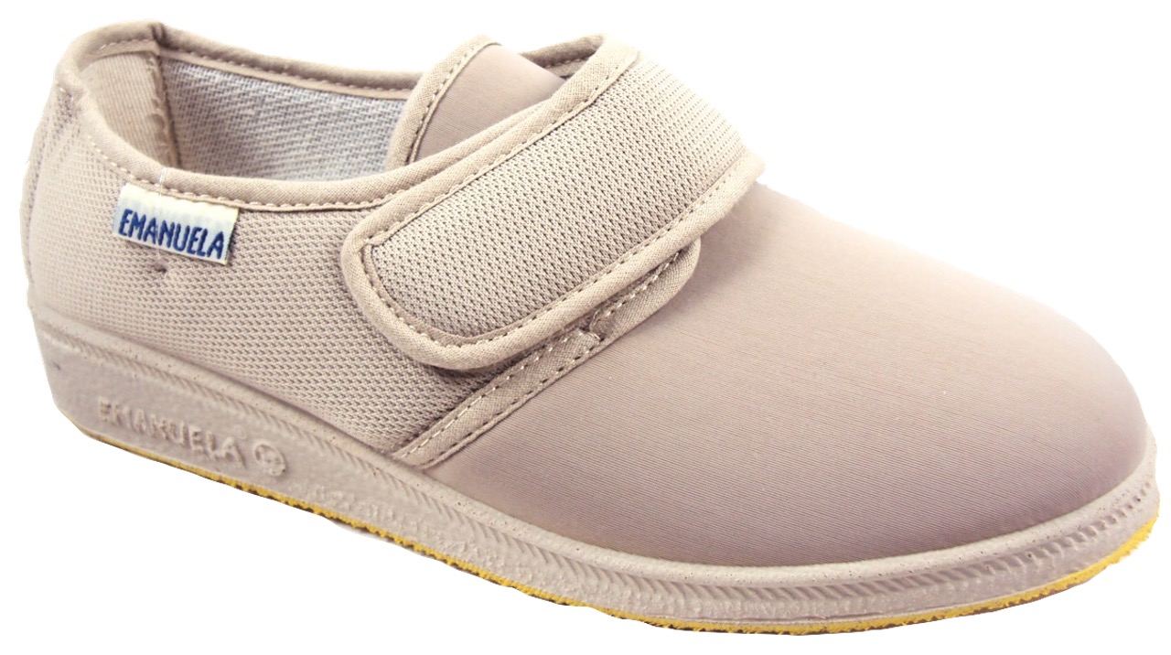 EMANUELA 655 BEIGE PANTOFOLE DONNA MADE IN ITALY ZEPPA 3 CM LAVABILI IN LAVATRIC