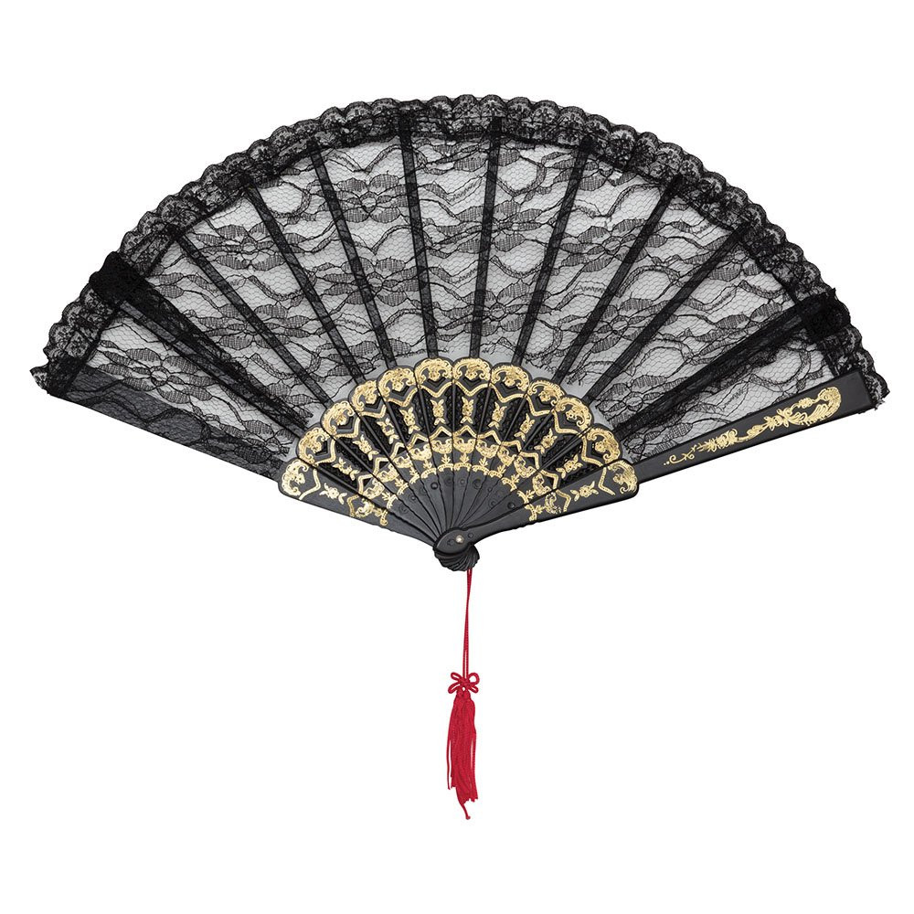 Bristol Novelty - Ventaglio con pizzo taglia unica Nero