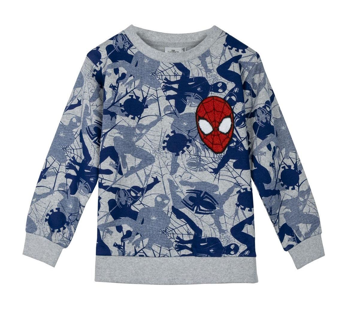 Abbigliamento Felpa Cotton Brushed Spiderman Grigio Tg. 6 Anni