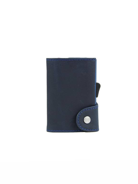 Portafoglio uomo pelle RFID C-secure CNWCH. Blue naval