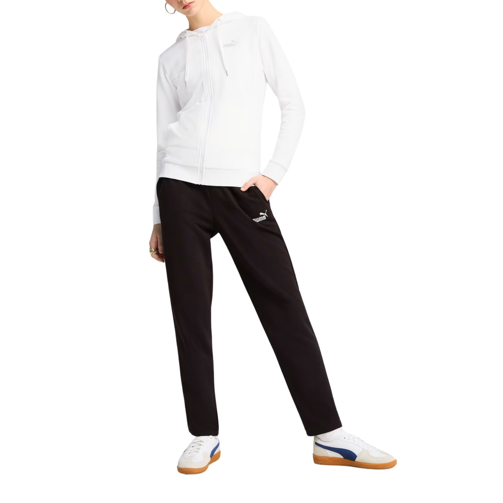 Puma Tuta da Donna con Cappuccio Metallic Bianca Taglia XS Codice 685079-02
