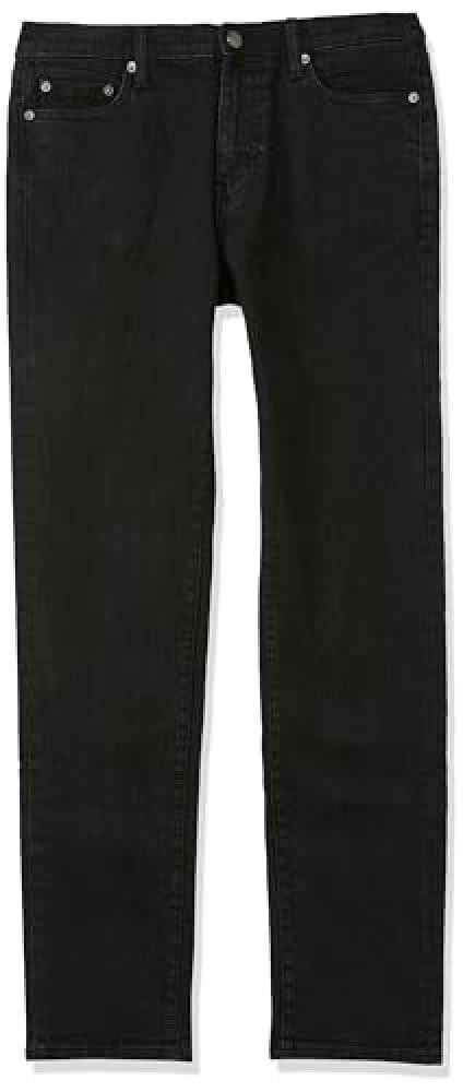 (TG. 28W / 28L) Amazon Essentials Jeans Slim Fit Uomo, Nero Slavato, 28W / 28L -