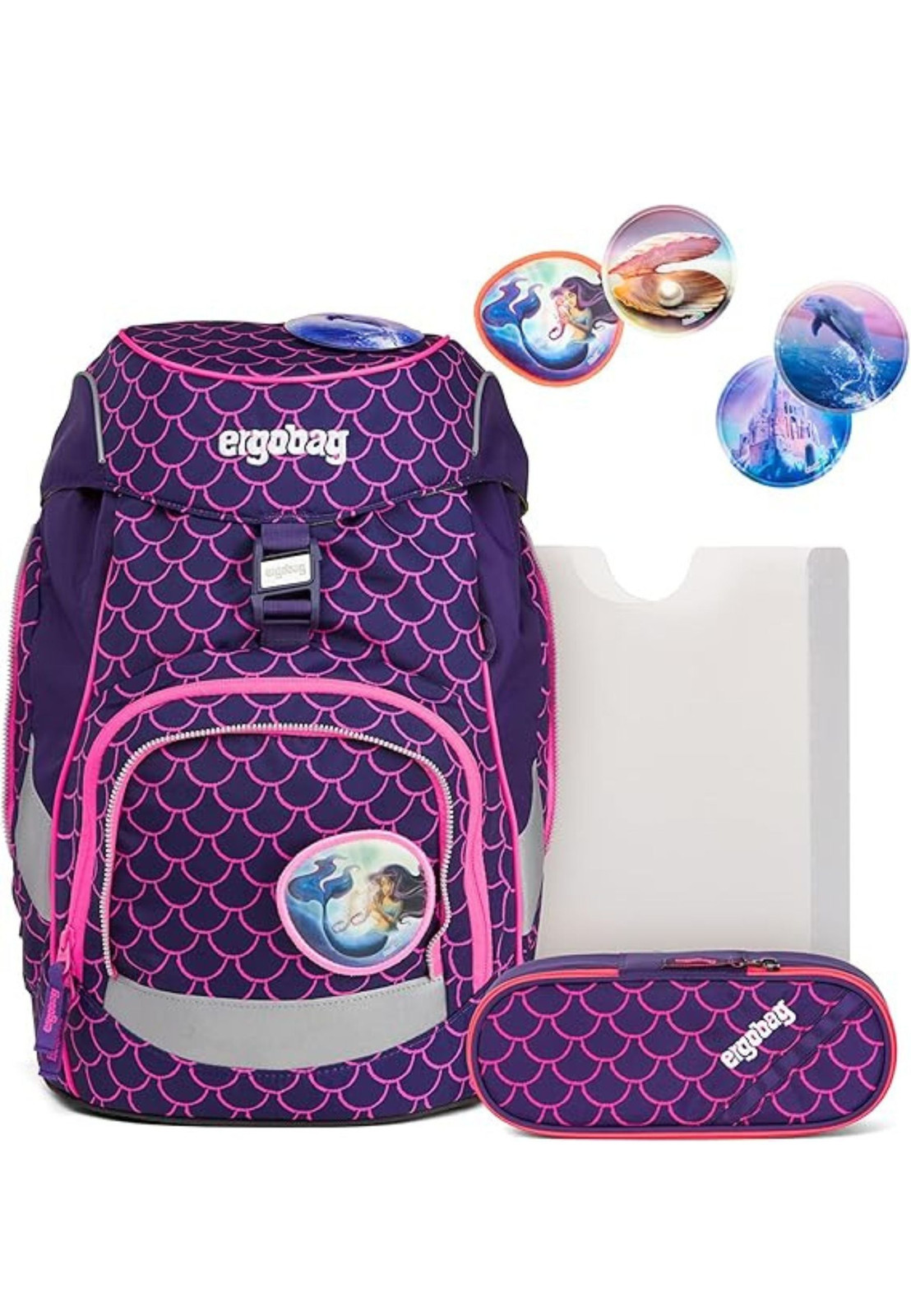 Zainetto Ergobag Set Scuola Backpack Astuccio Perla Ergonomico Unisex Poliestere