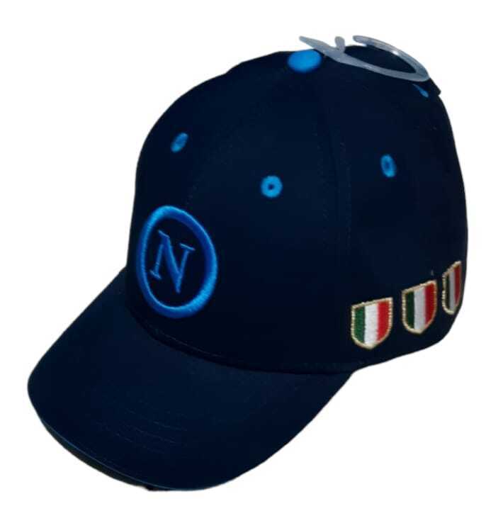 Cappello baseball adulto blu a contrasto