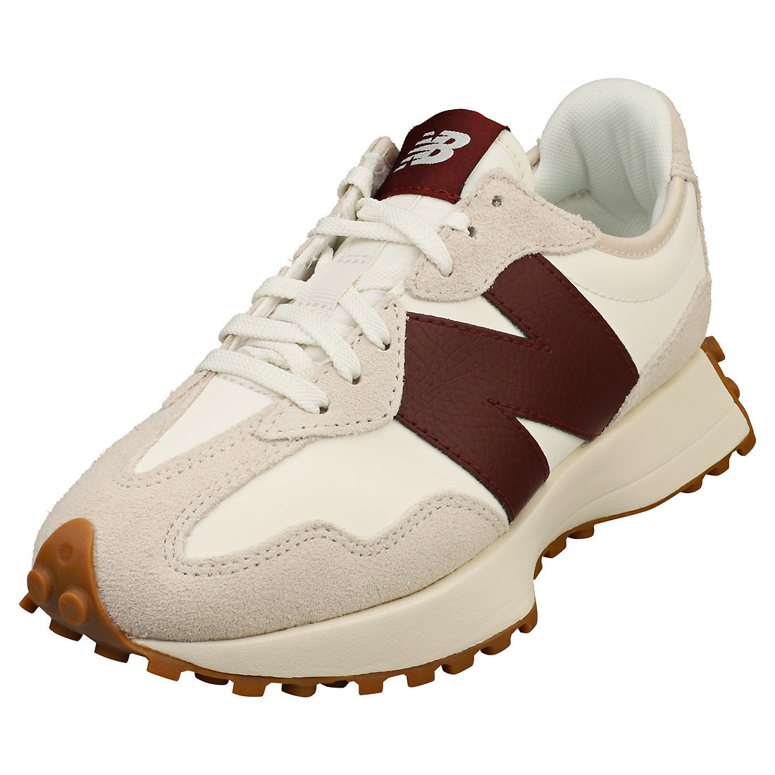 New Balance Uomo 327 Bianco Burgogna Trainers Fashion - 38 EU