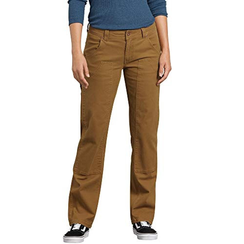 (TG. 12) Dickies Carpenter Pant, Pantaloni Donna, Rinsed Brown Duck, 12 - NUOVO