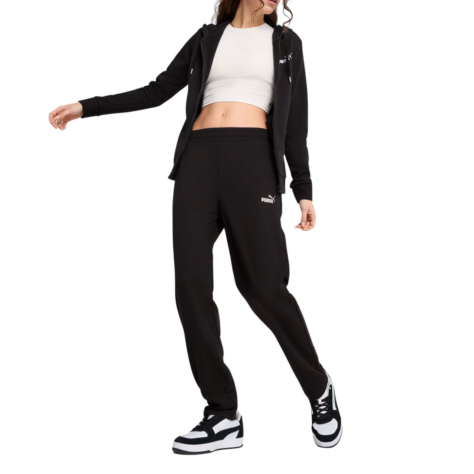 Puma Tuta da Donna con Cappuccio Metallic Nera Taglia XS Codice 685079-01