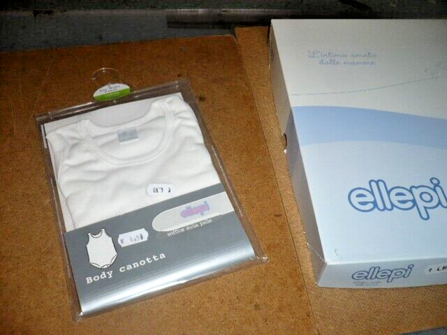 ABBIGLIAMENTO NEONATI ELLEPI 3 BODY m/c AF840 TG.3 mesi h.62 NUOVI AFFARE!