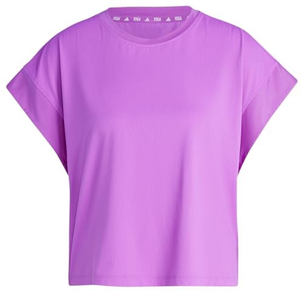 (TG. M) adidas Donna Studio Tee, Purple Burst/Grey Two, M - NUOVO
