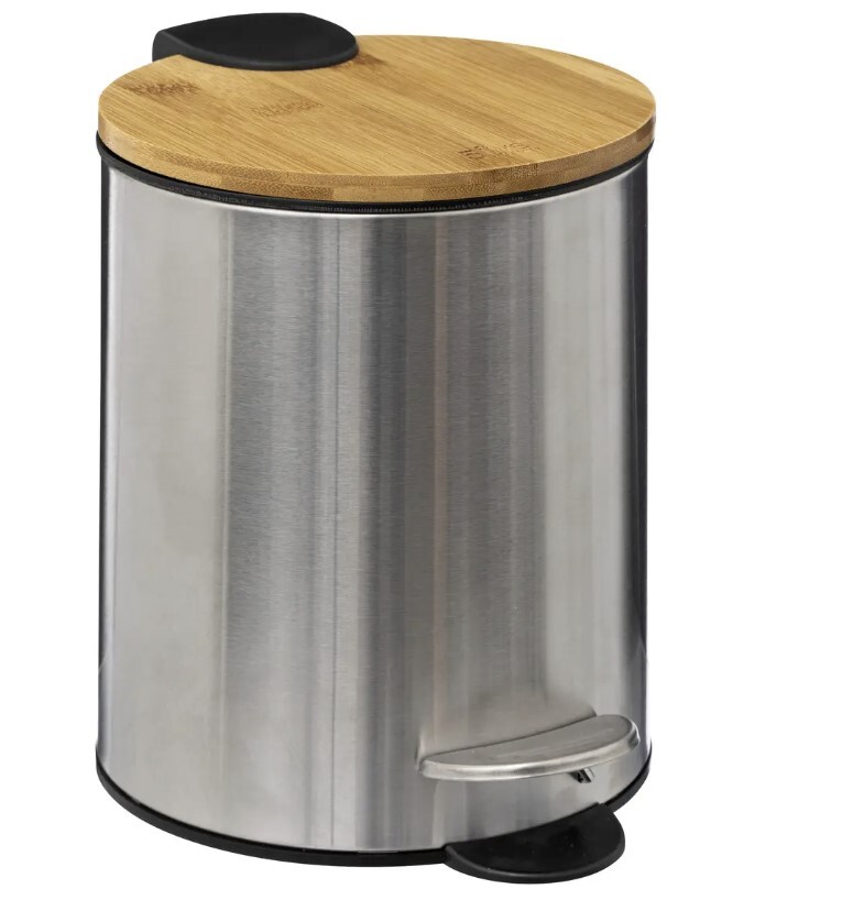 A216213Pattumiera 174863 Bagno 3lt Inox