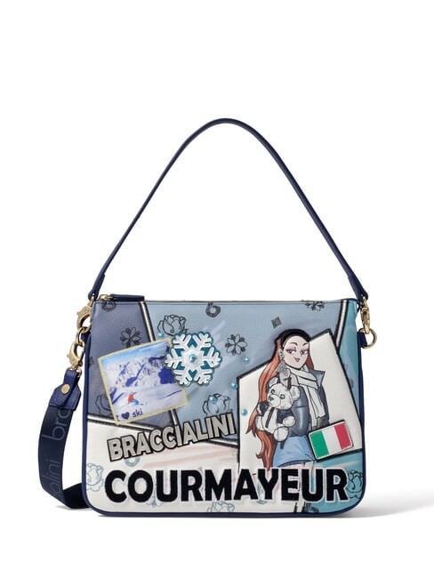 BORSA DONNA BRACCIALINI cartoline borsa a spalla multi ND  scelta=P multi B16803