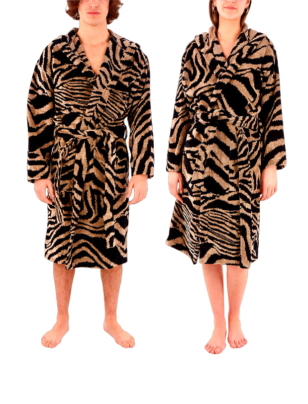 Accappatoio unisex Roberto Cavalli Zebra Cappuccio S/M
