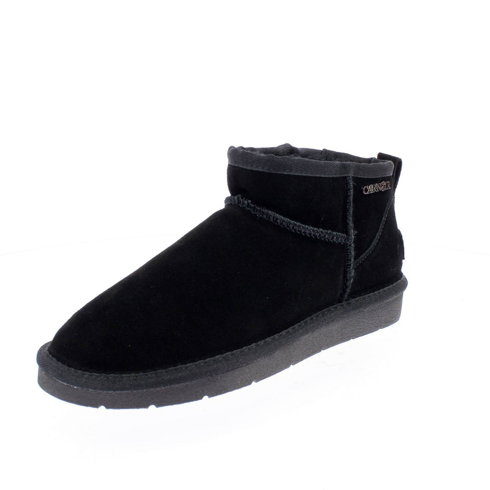 Cafe' Noir Stivaletto In Suede Con Pelo Nero - Taglia 38 Scarpe Donna Con Pelo