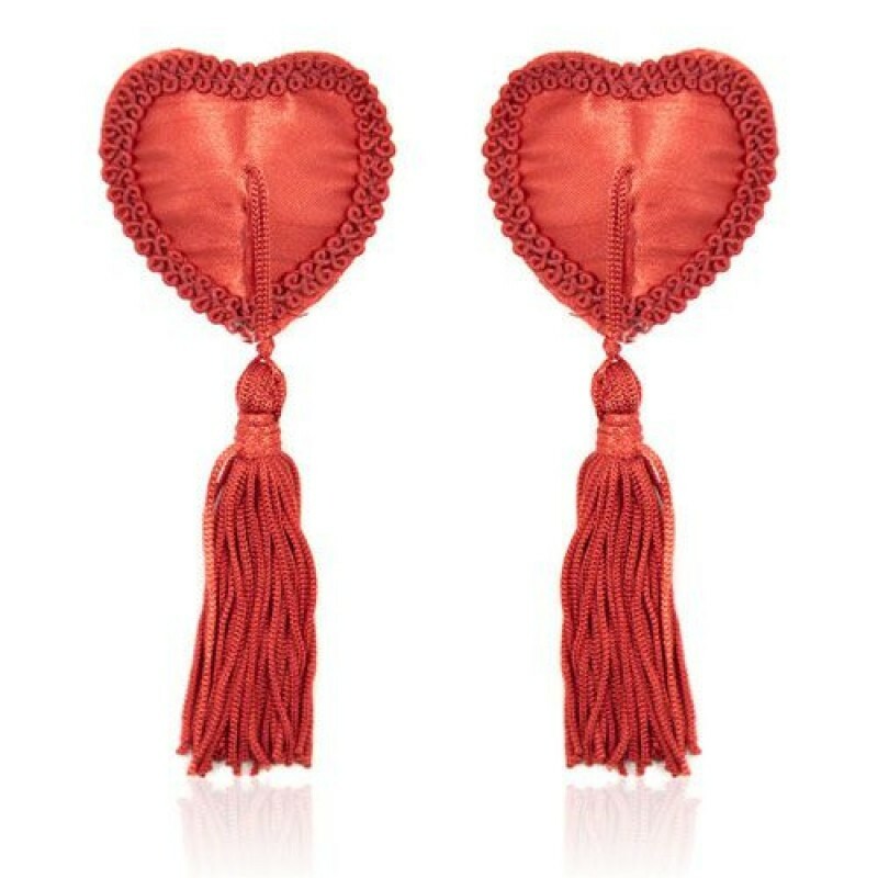 Heart Nipples Tassels Red