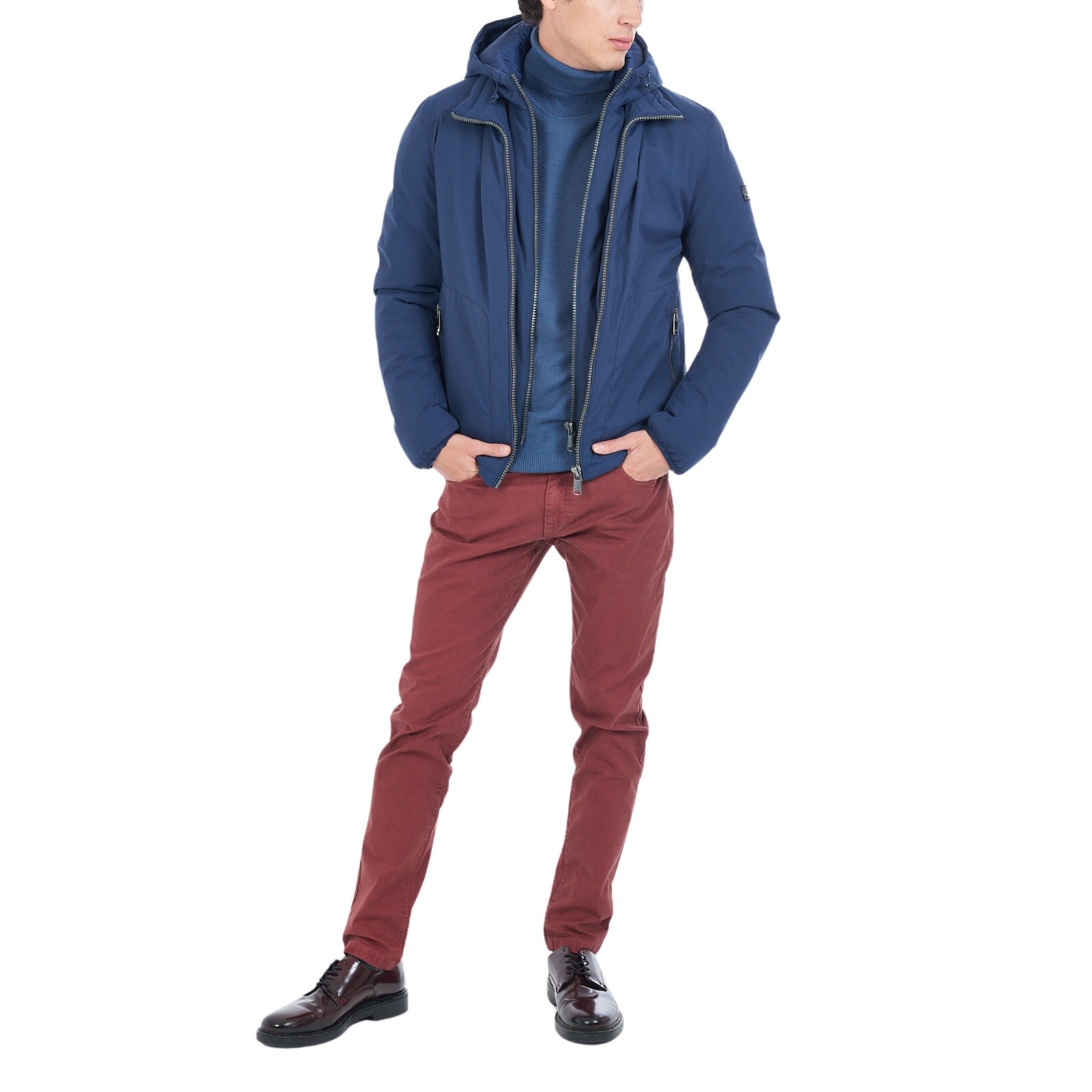 Yes Zee Giubbino da Uomo in Softshell con Interno Trapuntato Blu Taglia XL Co...
