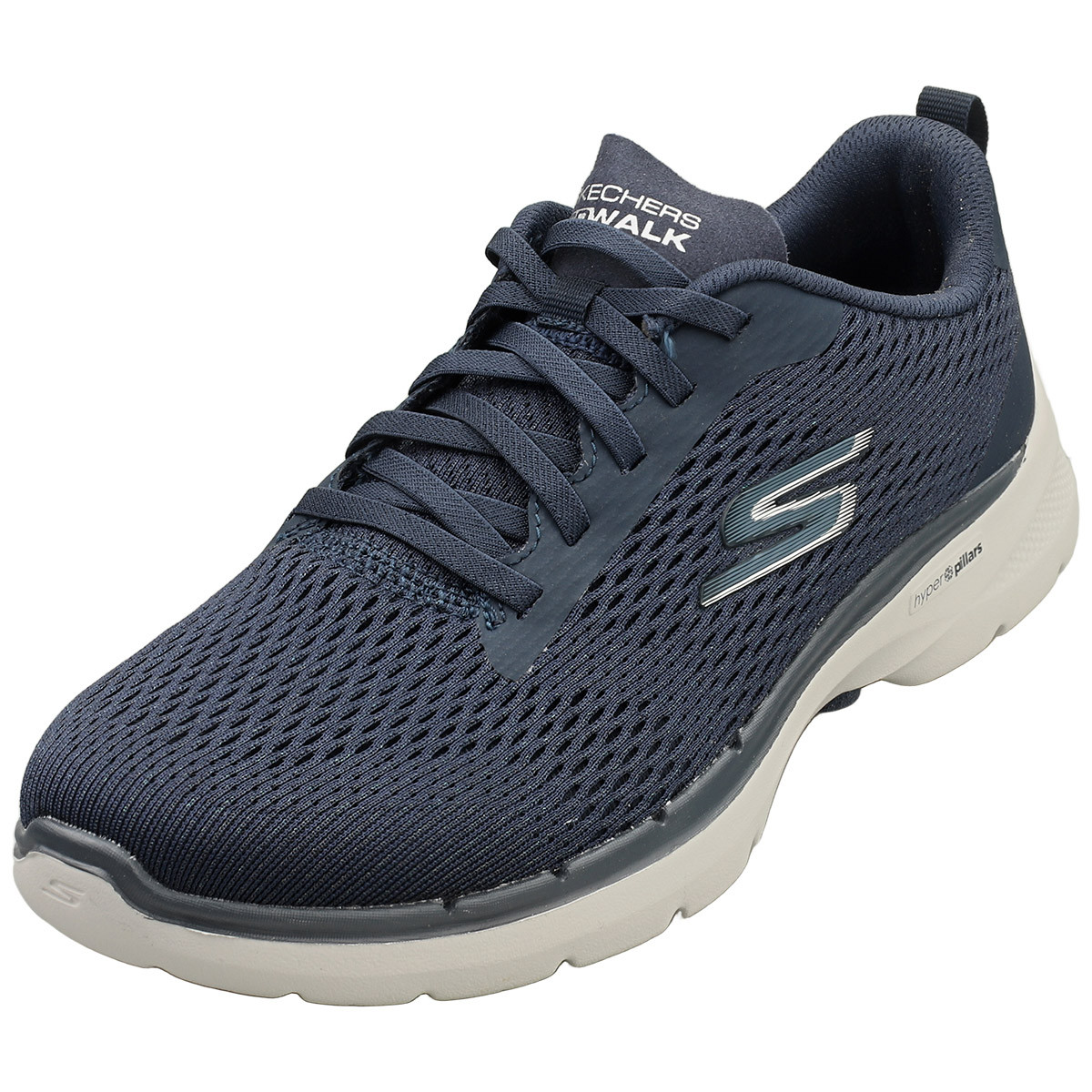 Skechers GO WALK 6 BOLD VISION Blu Navy Bianco Donna - 39 EU