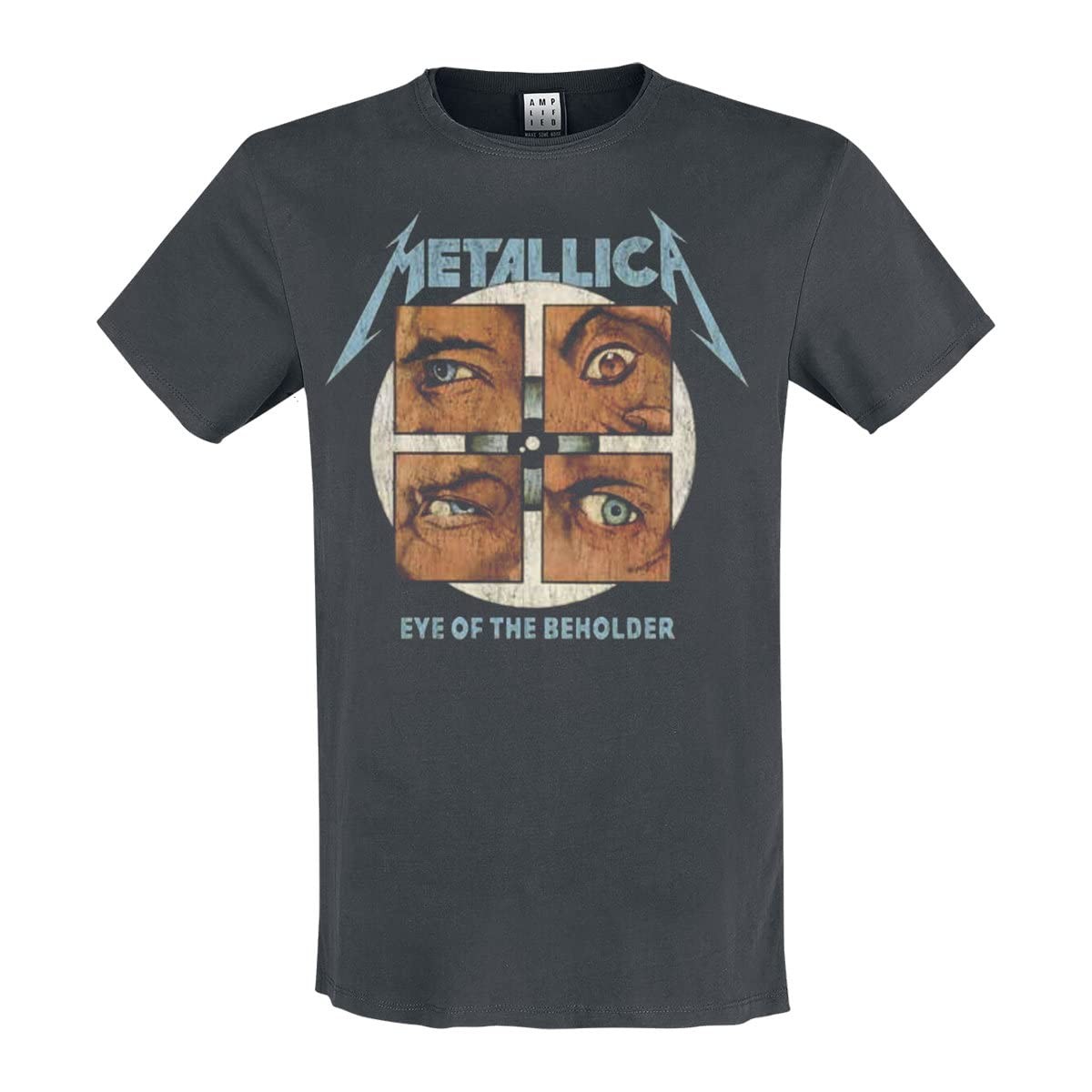 Amplified Unisex Adult Eye of the Beholder Metallica T-Shirt XL Darkgray