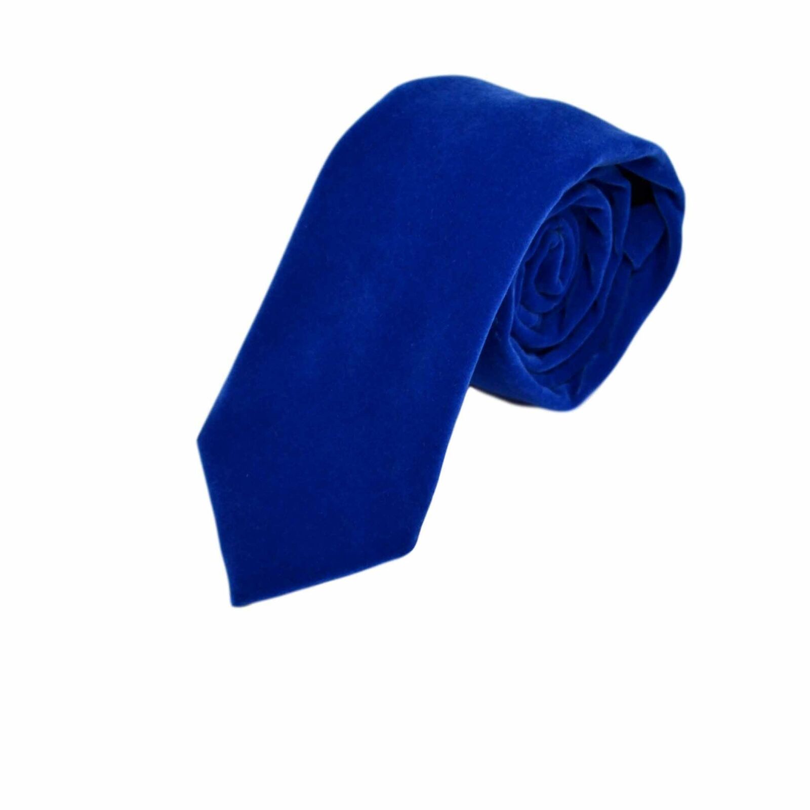 Cravatta In Velluto Blu Reale Di Lusso