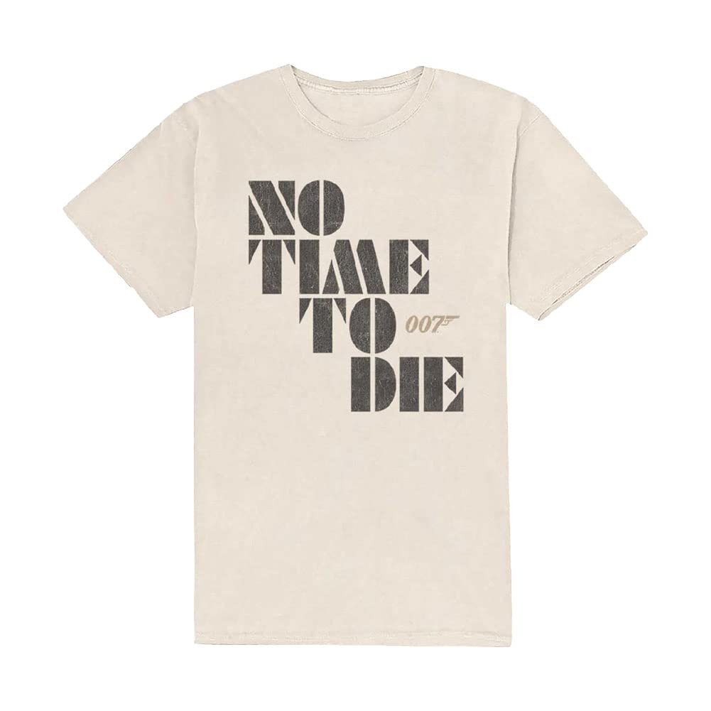James Bond 007 T Shirt No Time To Die Movie Logo Nuovo Ufficiale Uomo Natural XL