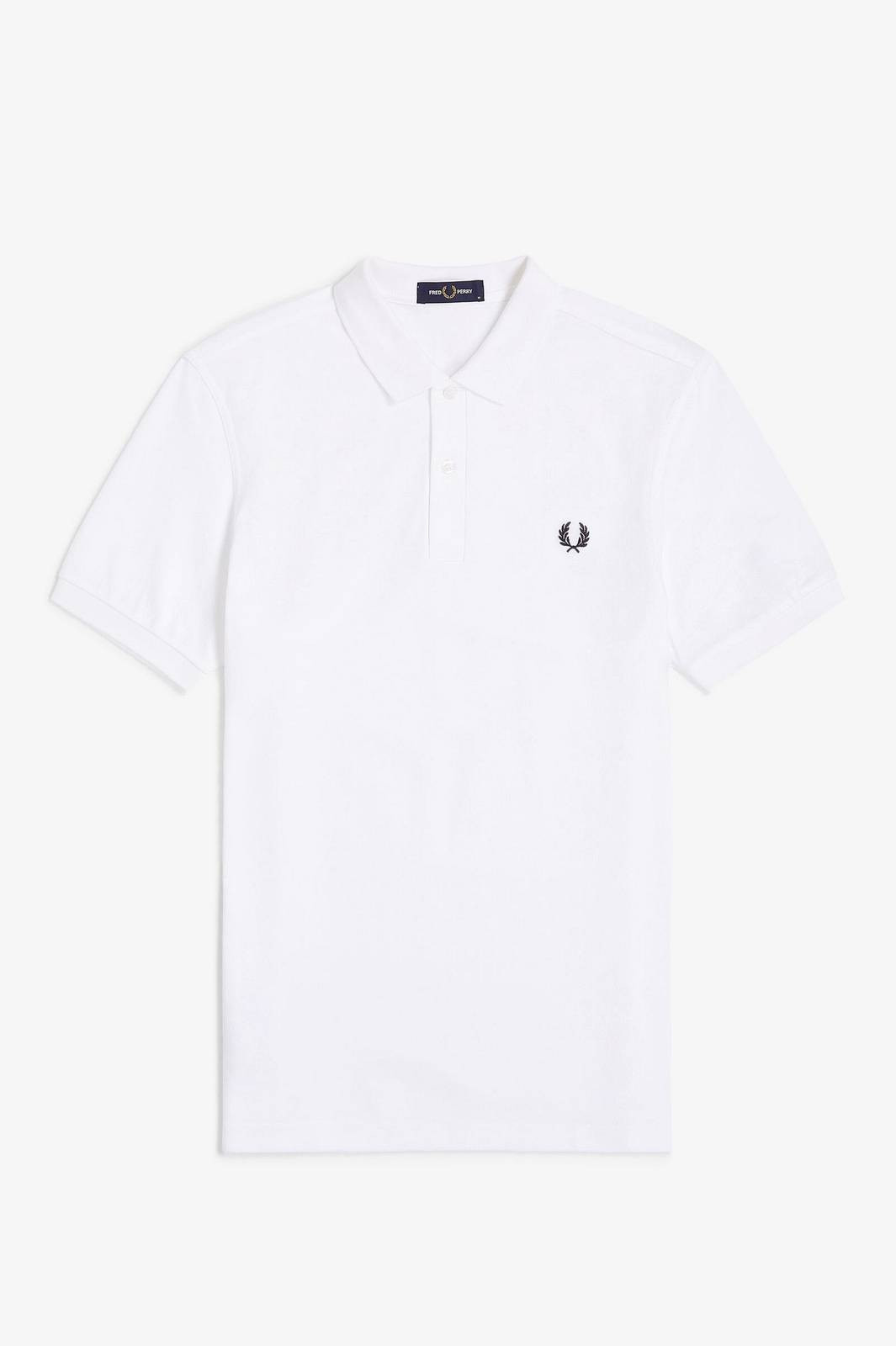 Fred Perry Polo Manica Corta Piquè Bianco - Taglia S Abbigliamento Uomo Polo