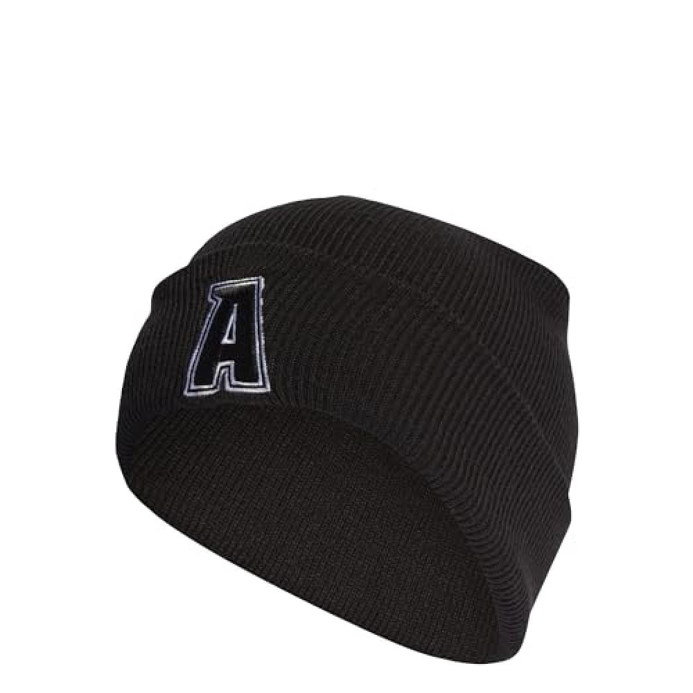 (TG. XS) adidas Unisex 2-Color Logo Beanie, nero/bianco, Bambini - NUOVO