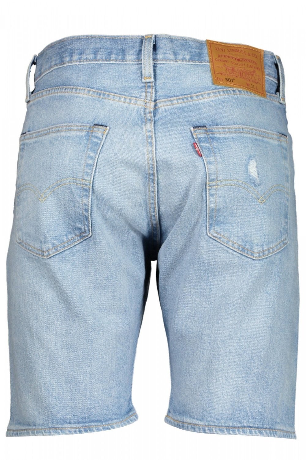 Levi`s Abbigliamento Uomo Jeans short Azzurro 31-L9 501, 5 Tasche, Bottoni, Logo