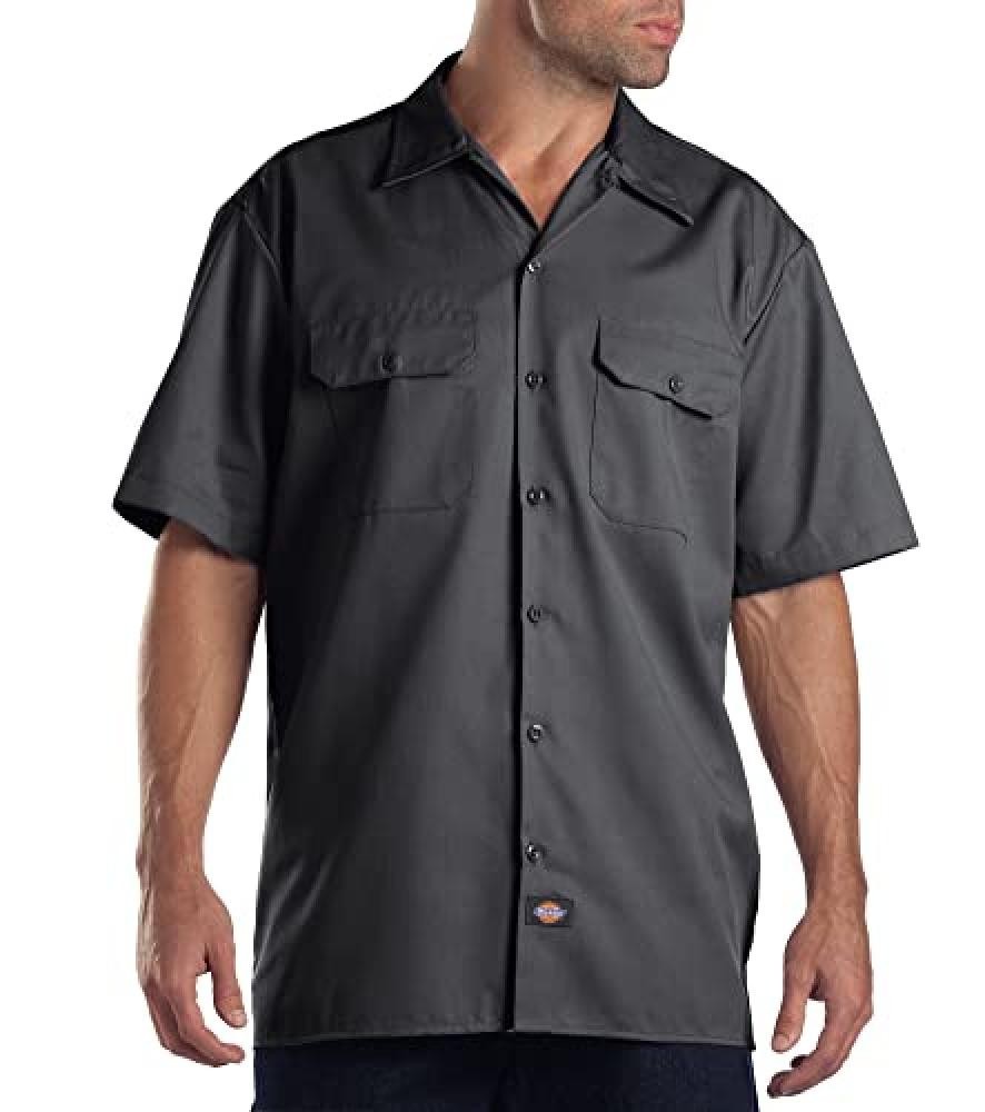 (TG. 5XL Plus) Dickies Short Sleeve Work, T-shirt Uomo, Grigio (Grey), 5XL - NUO