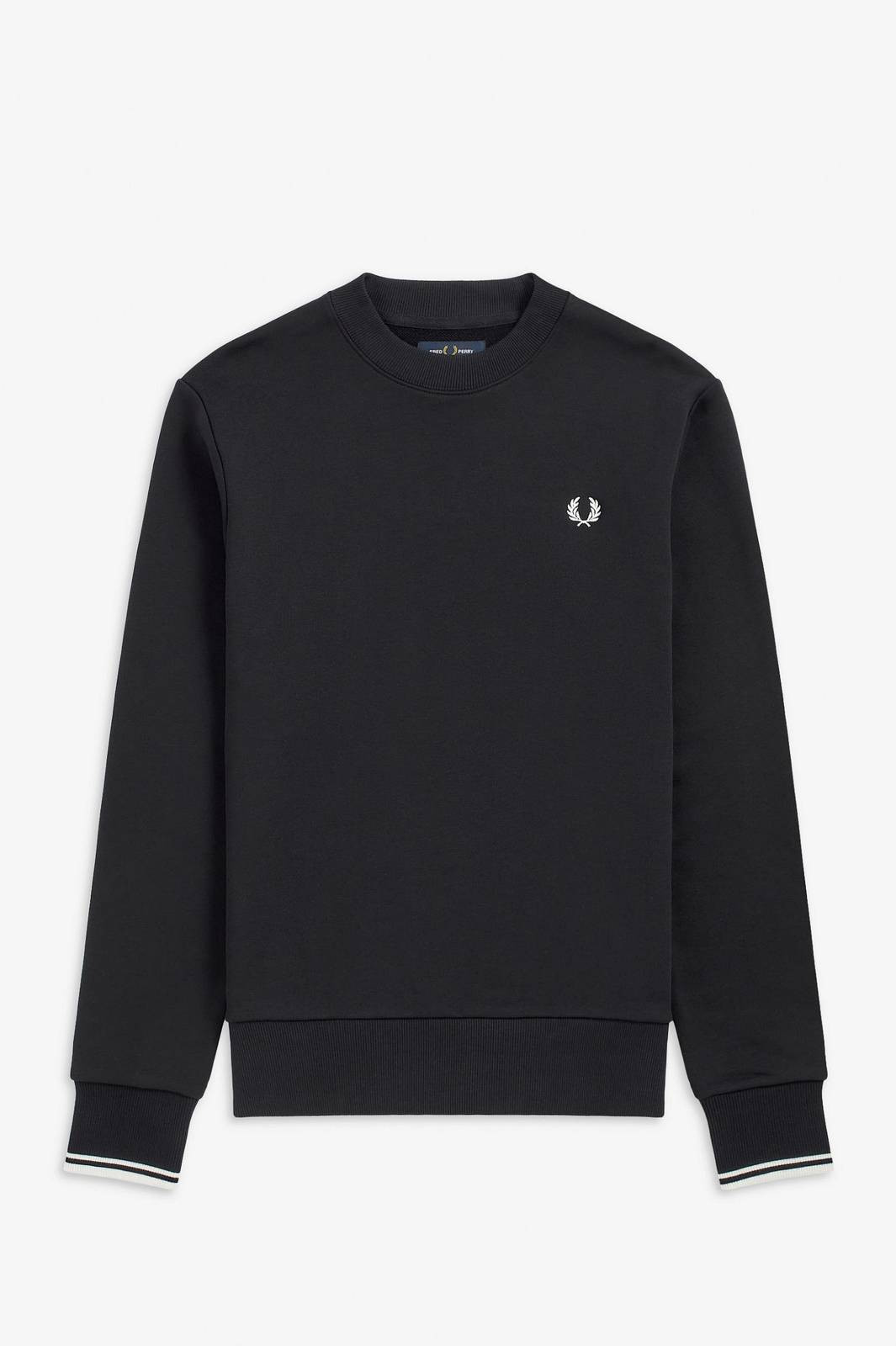Fred Perry Felpa Girocollo Misto Cotone Blu - Taglia L Abbigliamento Uomo Felpe