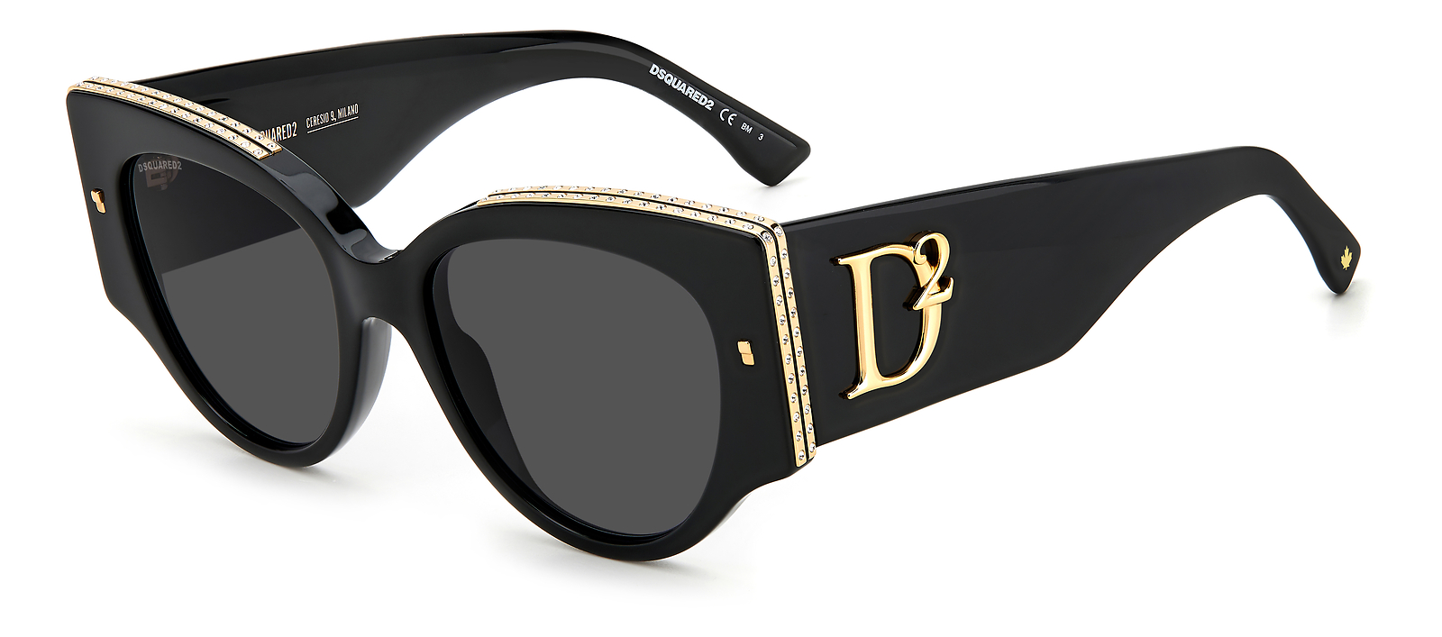 Occhiali da Sole DSQUARED2 D2 0032/S 2M2 BLACK GOLD 54/18/145 Donna