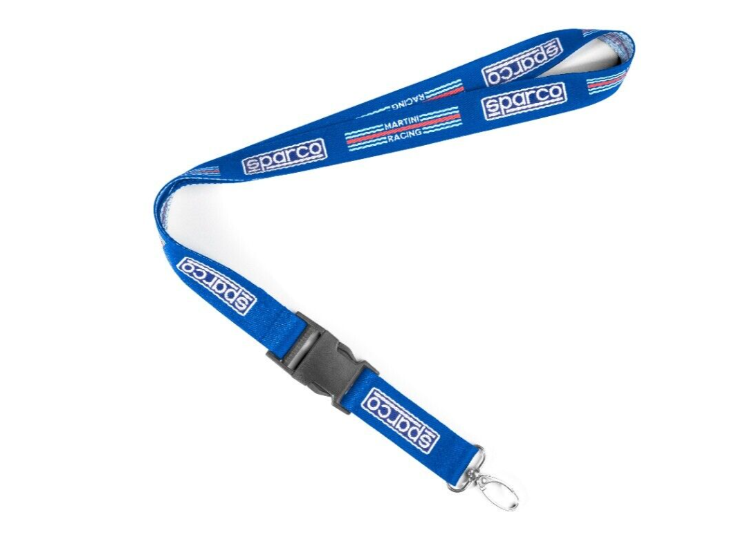Portachiavi Martini Racing laccetto lanyard con gancio in metallo - Sparco ✔