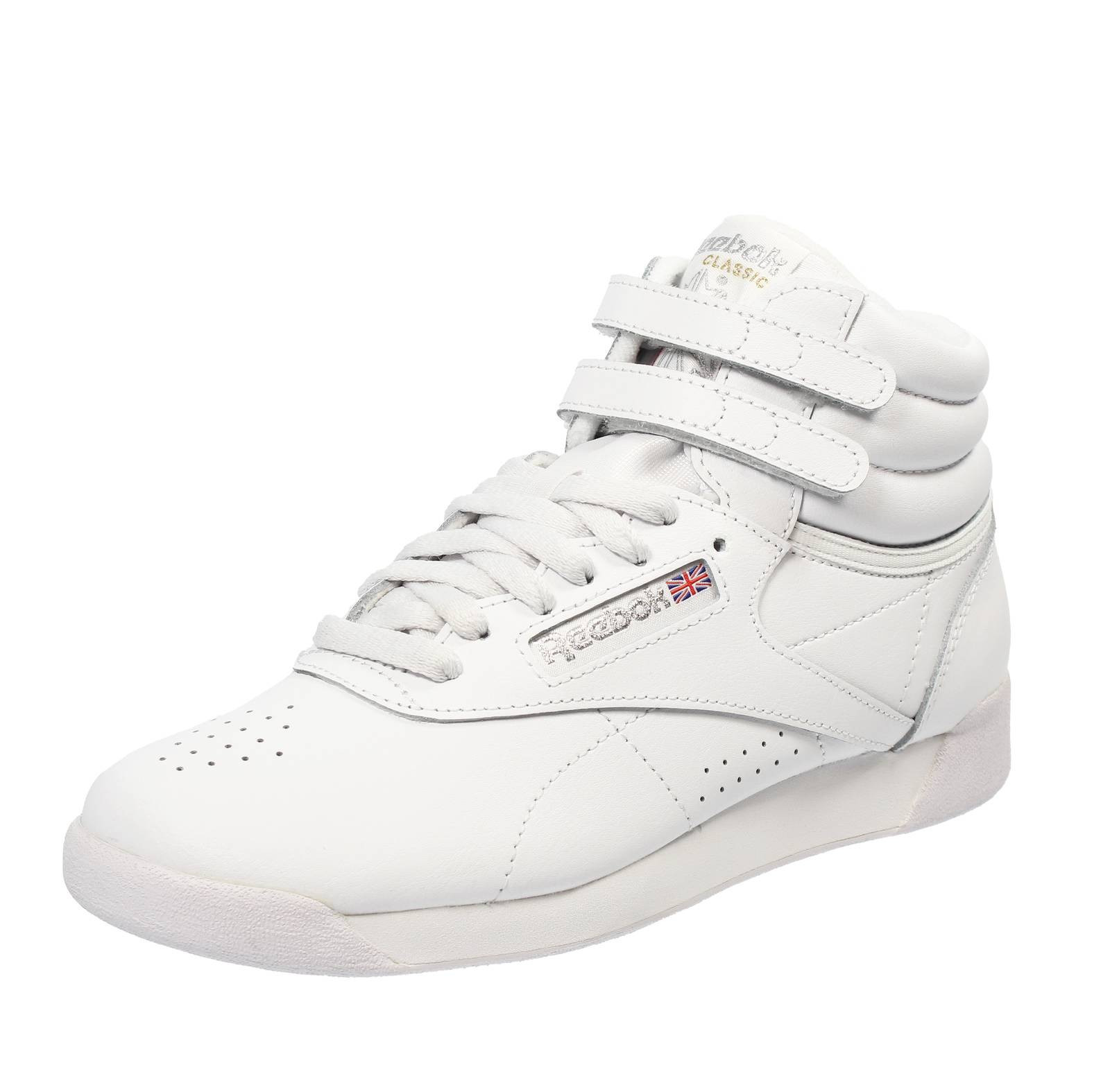 Reebok Freestyle High - Sneakers Alte In Pelle Bianco - Taglia 39 [8.5 US 25.5cm