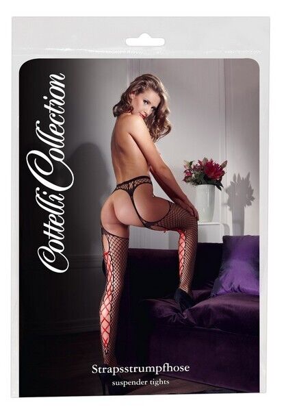 CALZE CON REGGICALZE A RETE APERTO INTIMO SEXY LINGERIE TG.S/M 25300821111