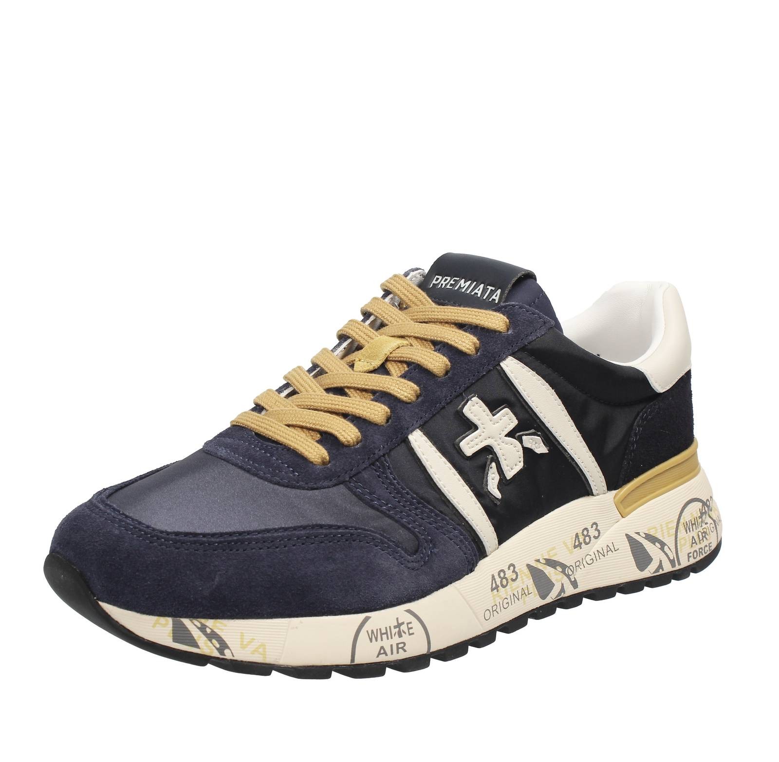 Premiata Lander - Sneakers Con Suola Rialzata Blu - Taglia 42 [27.4cm] Scarpe