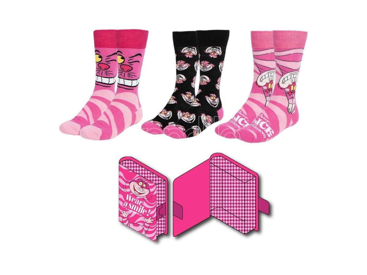 Disney Calzini 3-pack Alice In Wonderland Cheshire Cat 36-43 Cerdá