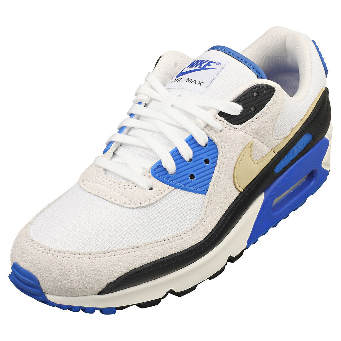 Nike Air Max 90 Premium Uomo - Sneakers Moda Bianco Blu - 42.5 EU