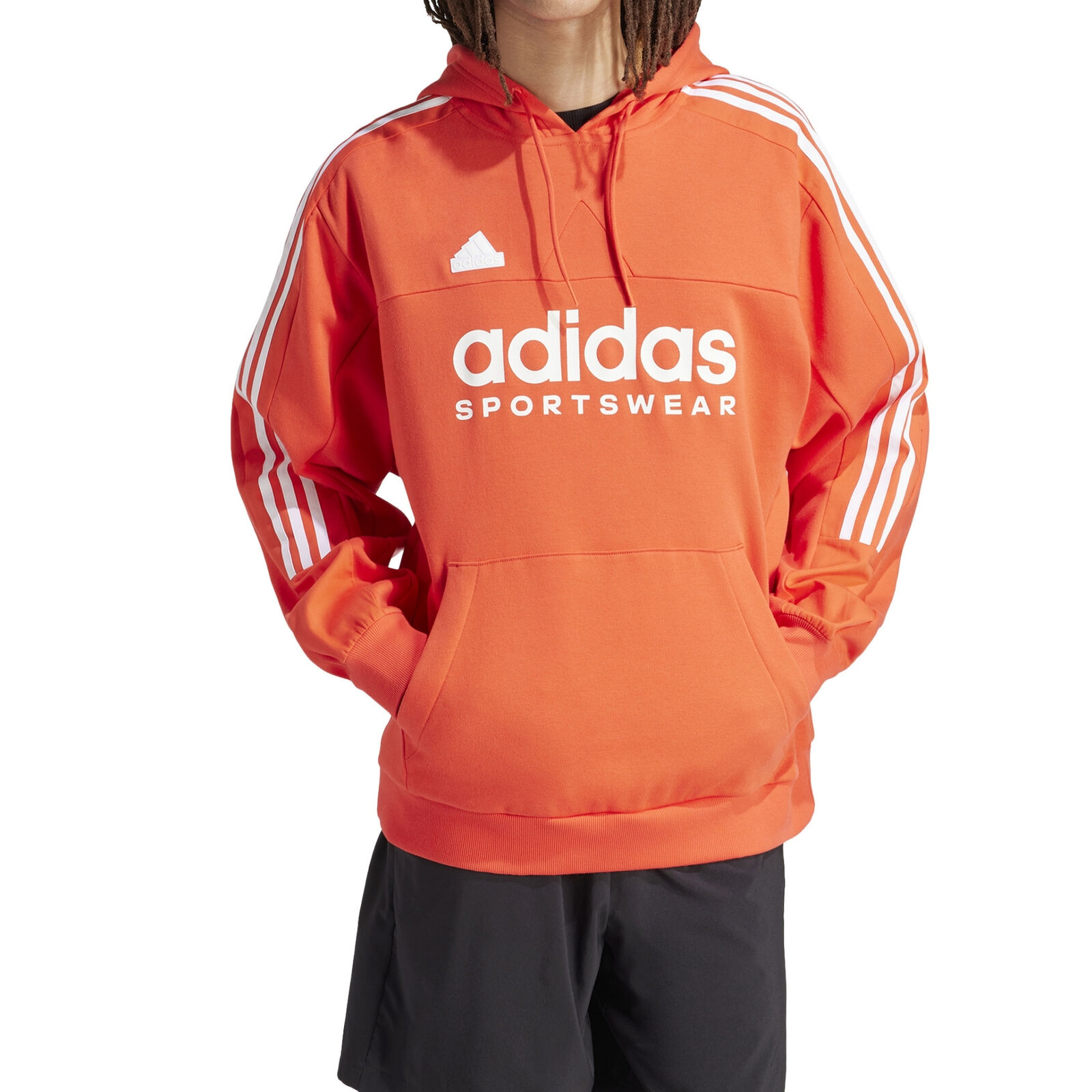Adidas Felpa da Uomo con Cappuccio House Of Tiro Sportswear Arancione Taglia ...