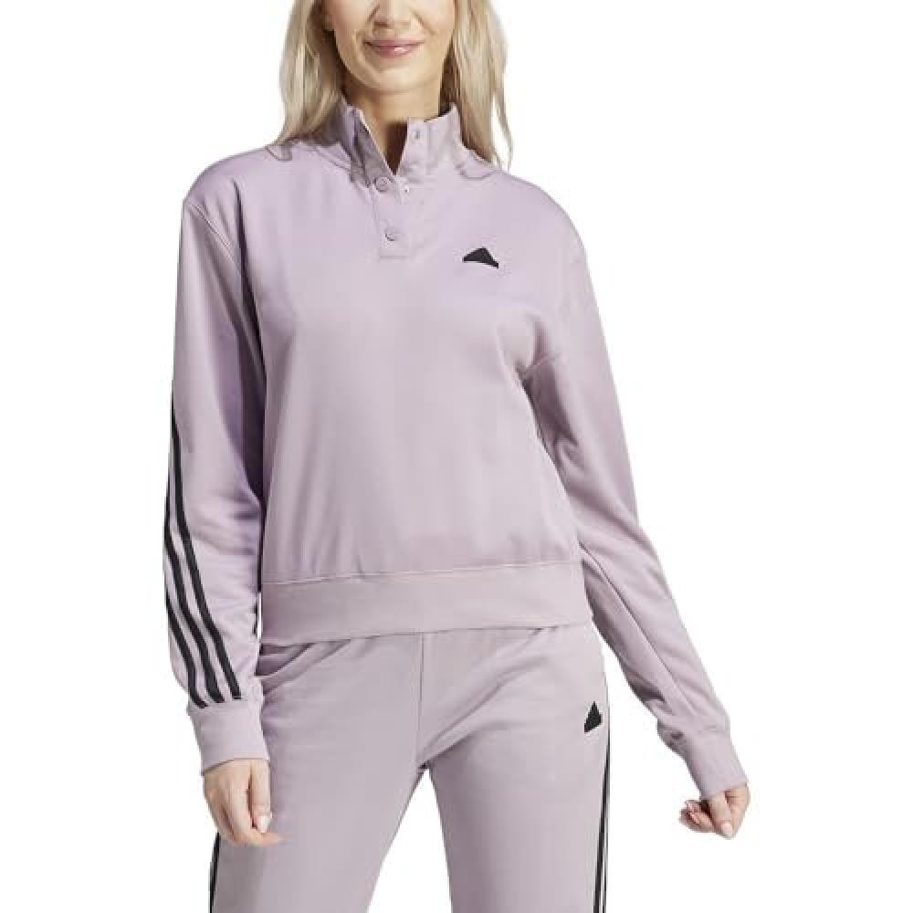 (TG. S) adidas Iconic Warpping 3 Strisce Snap Tracktop Track Top da Donna - NUOV