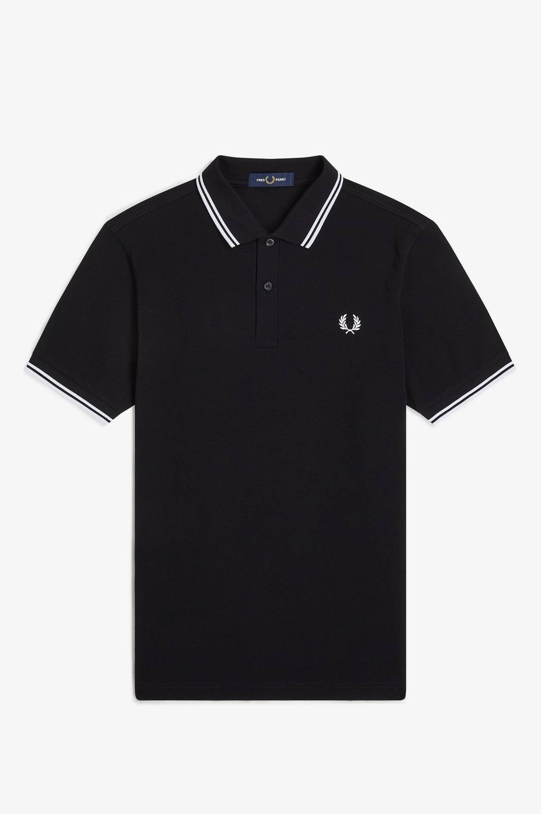 Fred Perry Polo Manica Corta Slim Fit Nero - Taglia S Abbigliamento Uomo Polo