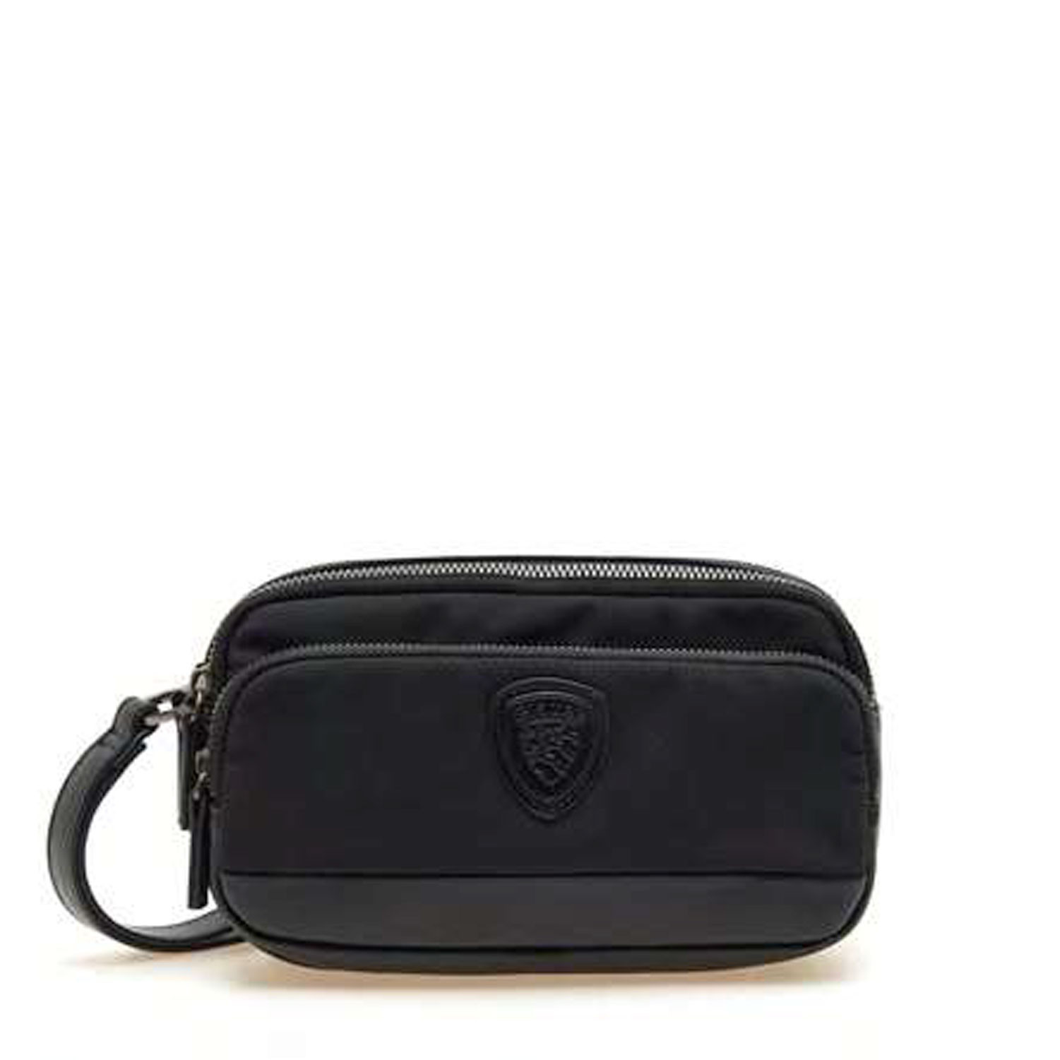 Pochette uomo Blauer FIFTH02 Borsello a mano Nero Beauty Borsa Polsino Logo